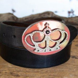 WATTO Handcraft CROWN BELT BUCKLE Steel ROCKER BUCKLE Novelty BUCKLE Price CHEAP